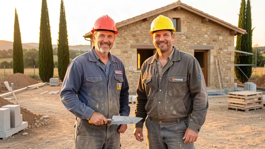 Anthony et Christian, l'équipe familiale AC2F - entreprise de maçonnerie dans le Vaucluse