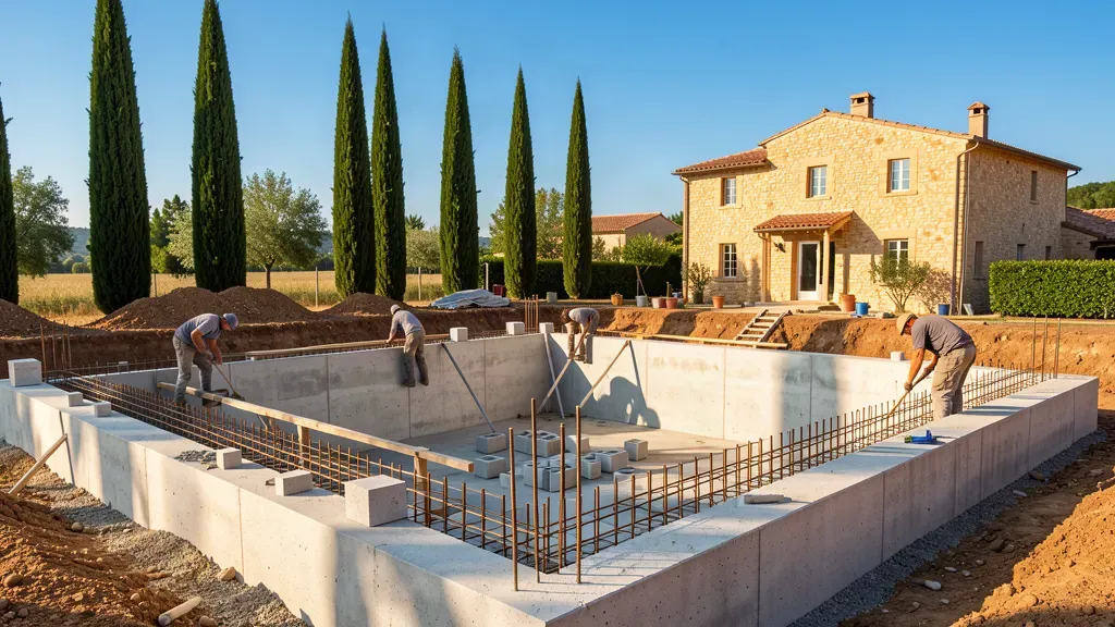 Piscines - chantier {site.name} dans le Vaucluse